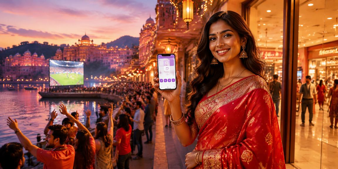 Jaipur player enjoying mobile payments on casino site